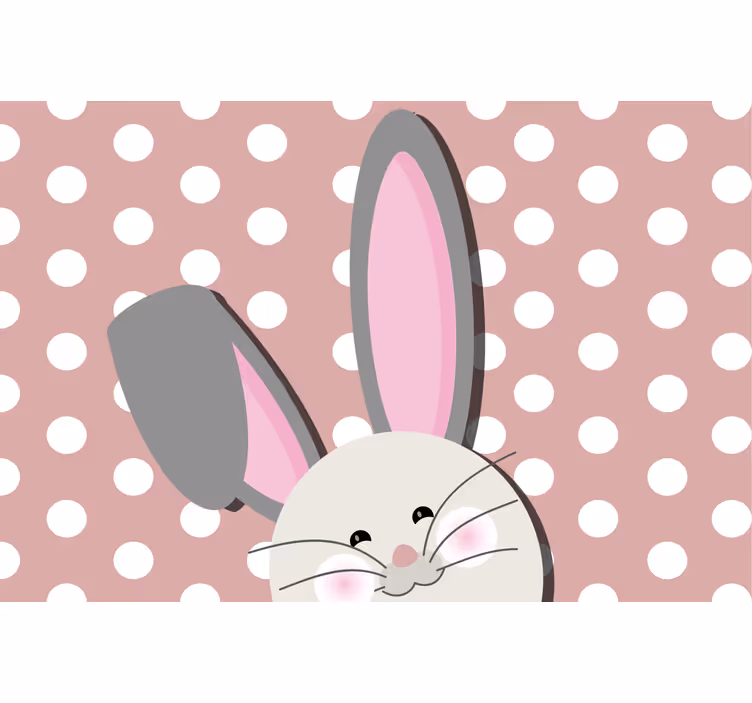 Rollo fenster kinderzimmer hase mit einem aufrechten ohr - TenStickers