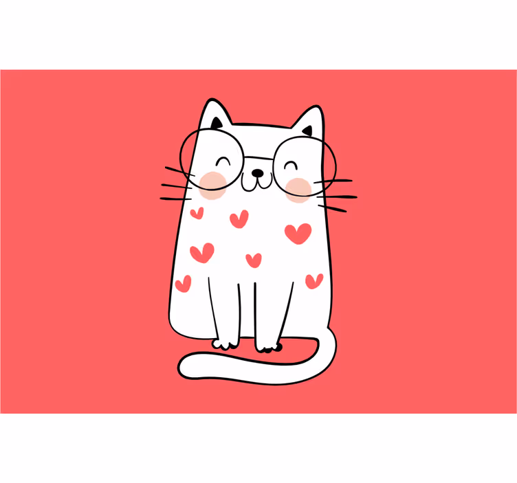 Rollo fenster kinderzimmer mit lächelnder katze - TenStickers