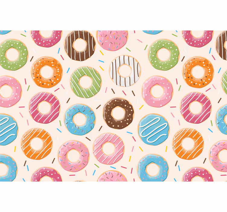 Rollo fenster kinderzimmer donuts hintergrund - TenStickers