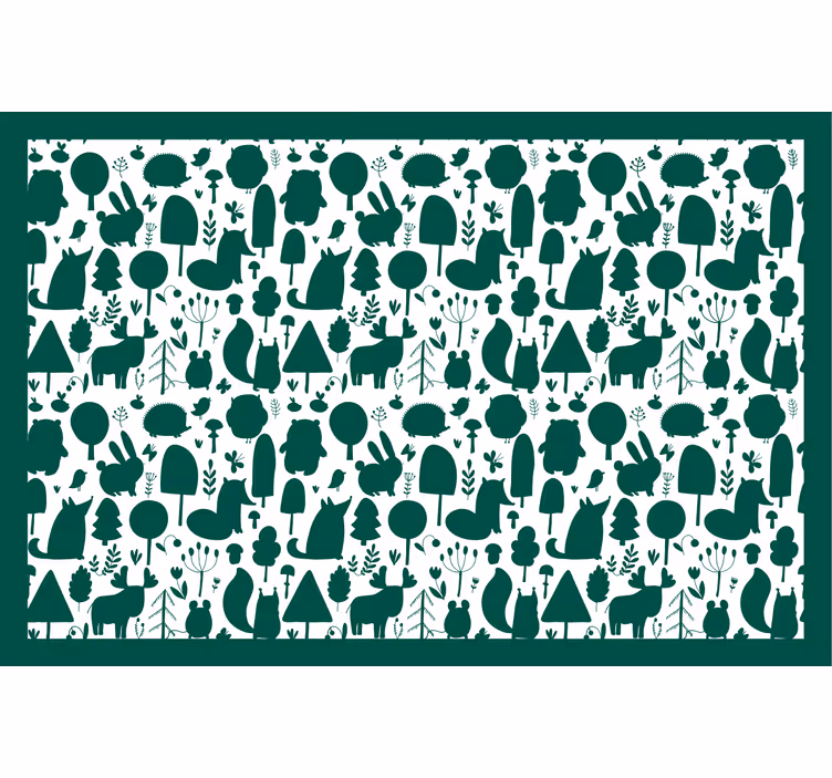 Rollo fenster kinderzimmer waldtier silhouette - TenStickers