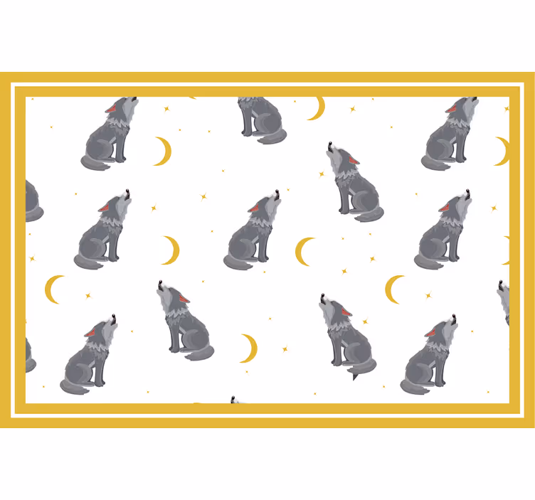 Rollo fenster kinderzimmer heulende wölfe bei mond - TenStickers