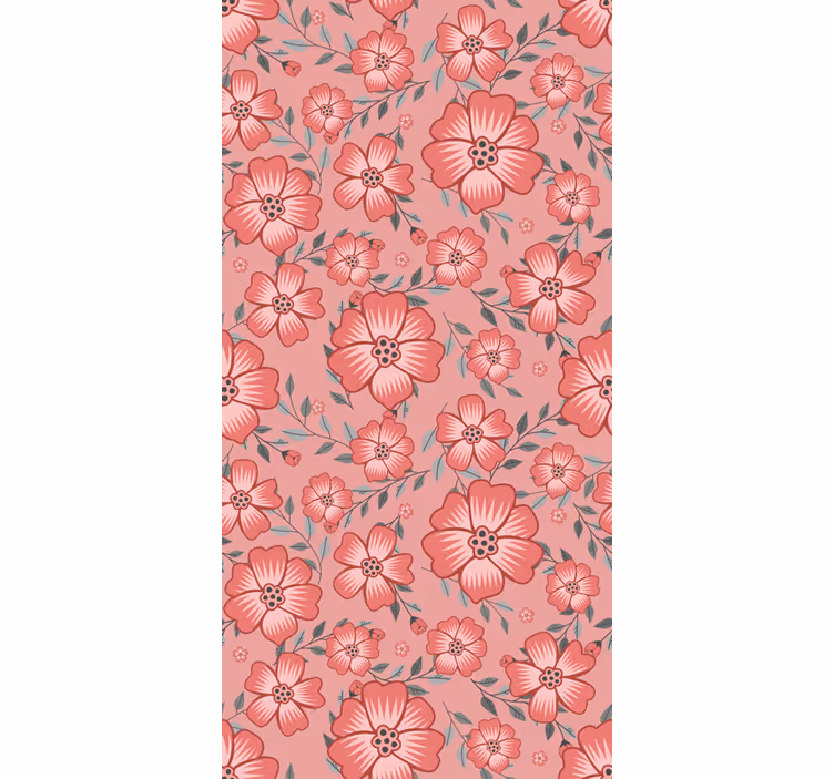 Rollo für küche mit pinken gänseblümchen - TenStickers