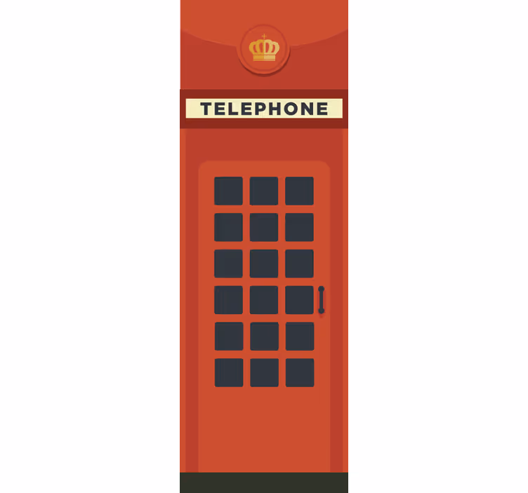 Rollo für küche im design der roten telefonzelle - TenStickers