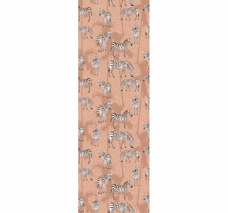 Rollo für küche zebra und palmen braun kühlschrank - TenStickers