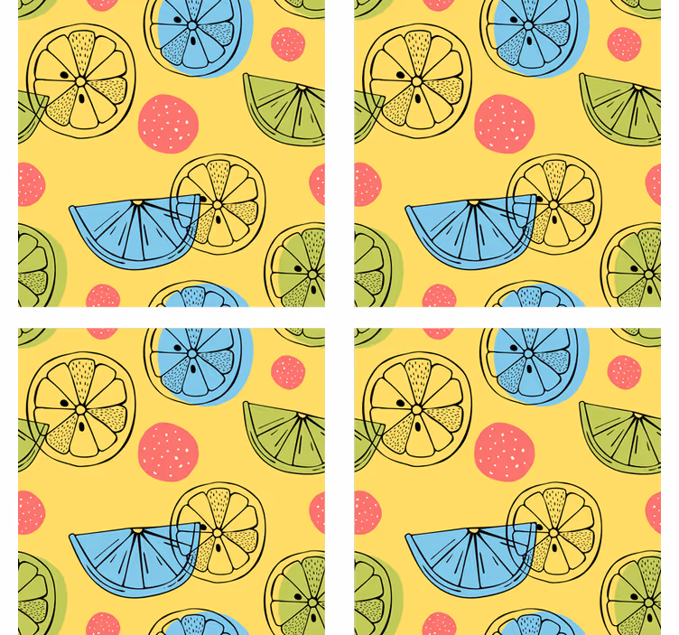 Rollo für küche mit zitrusfrüchte-motiv - TenStickers