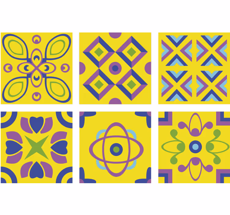 Rollo für küche mit psychedelischen mustern - TenStickers