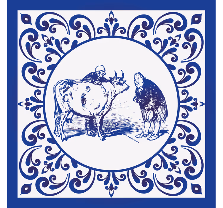 Rollo für küche männer und kühe - TenStickers