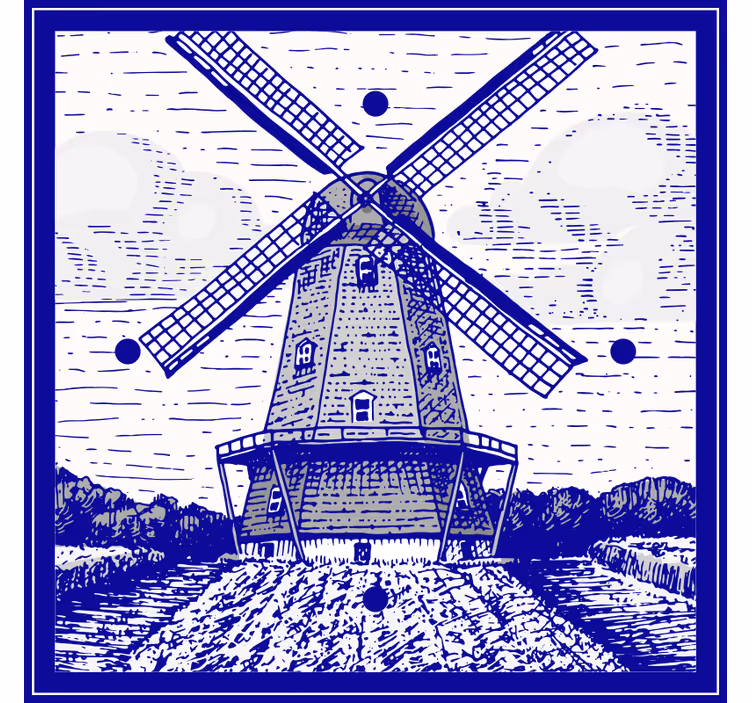 Rollo für küche im delfter blau - TenStickers