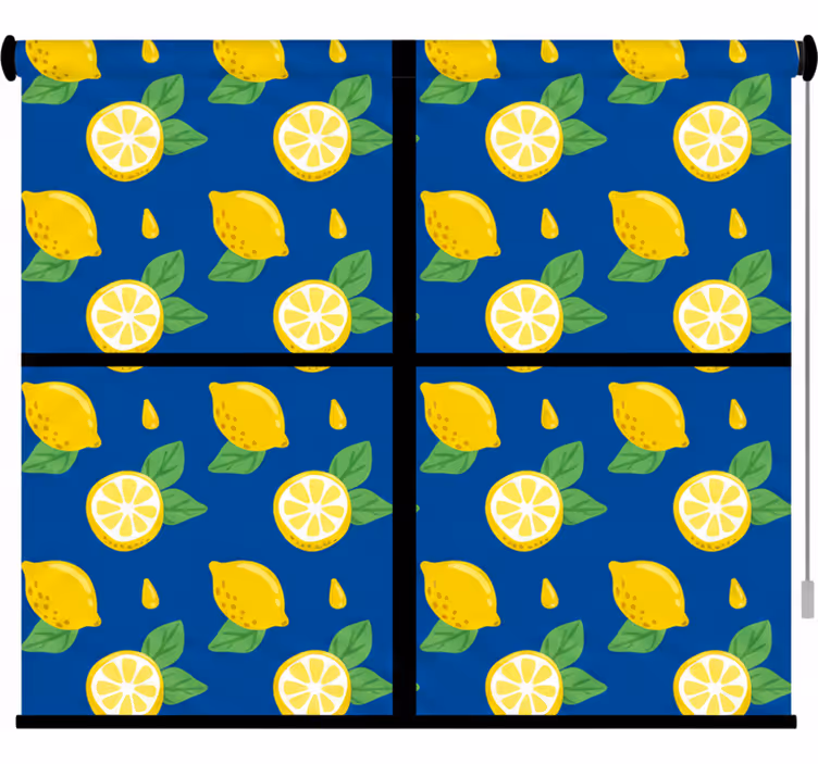 Rollo für küche mit handgezeichneten zitronenmotiven - TenStickers