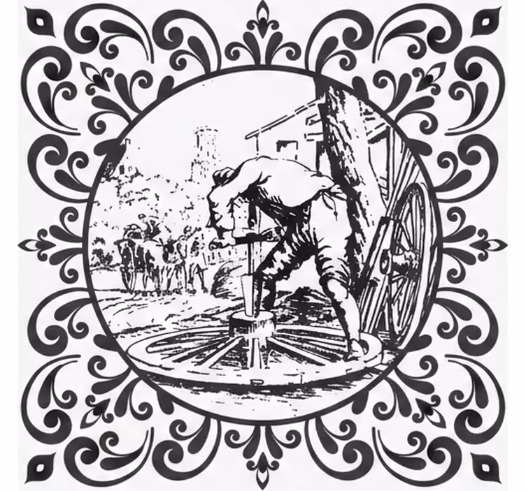 Rollo für küche mann und rad - TenStickers