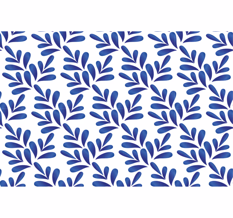 Rollo fenster blau mit blauer porzellanoptik - TenStickers