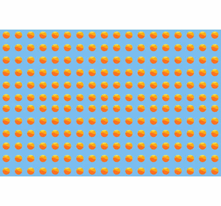 Rollo fenster blau 70er sonnenmuster - TenStickers