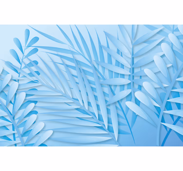 Rollo fenster blau mit verschiedenen blaublumen platzset - TenStickers