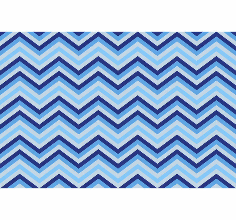 Rollo fenster blau mit verschiedenem blauen chevron-muster - TenStickers