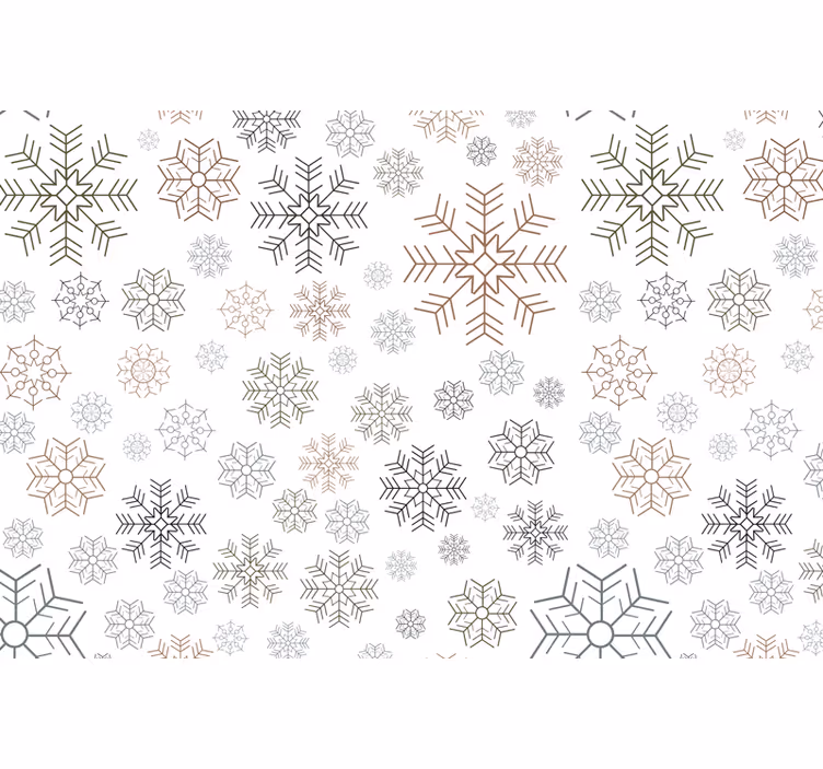 Rollo fenster grau mit schneeflocken-muster - TenStickers