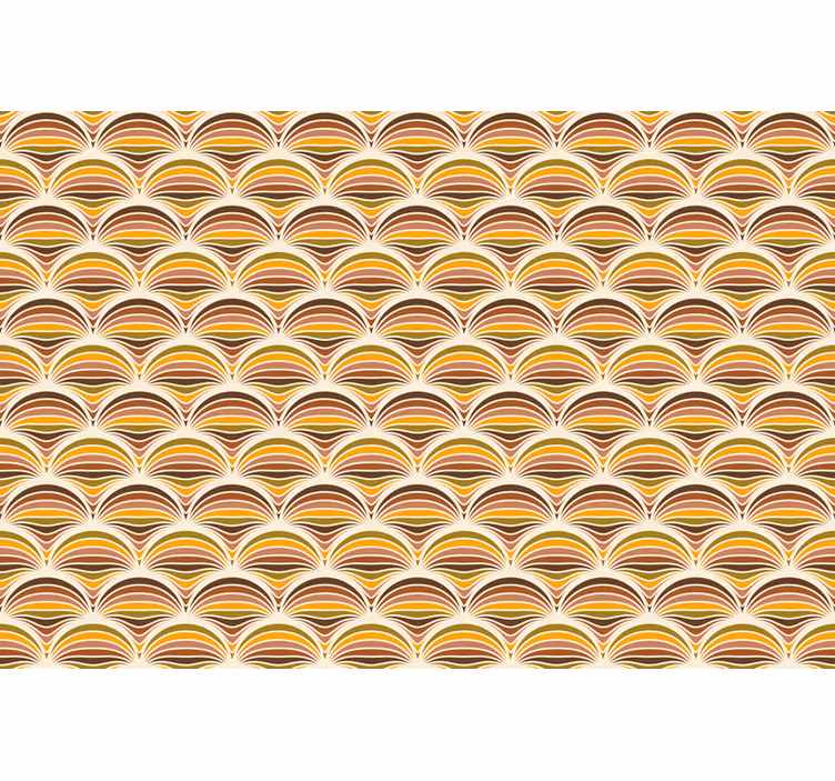 Rollo fenster beige mit 70er jahre muster - TenStickers