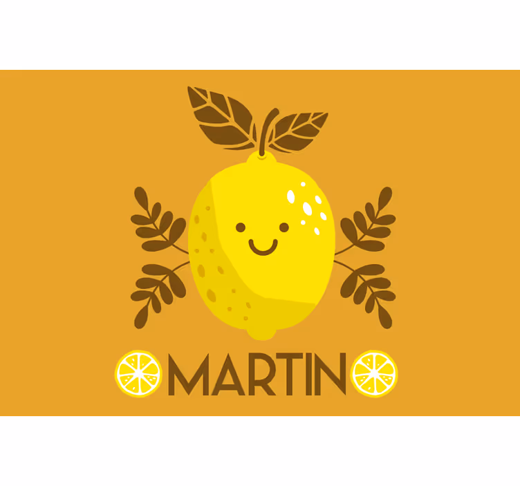 Rollo fenster beige mit personalisierten smiling lemons - TenStickers