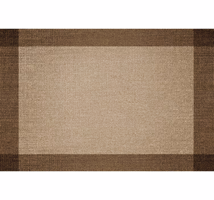 Rollo fenster beige braune platzmatte mit rand - TenStickers