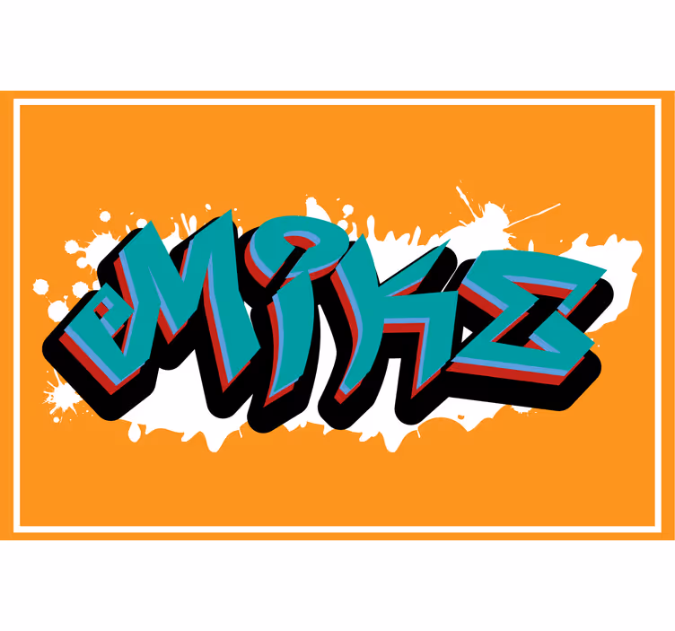 Rollo fenster orange graffiti im wilden stil - TenStickers