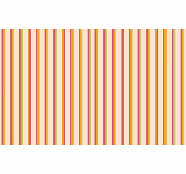 Rollo fenster orange mit retro pastellstreifen muster - TenStickers