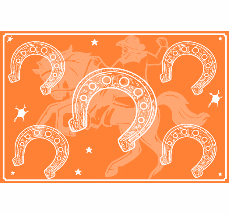 Rollo fenster orange hufeisen - TenStickers