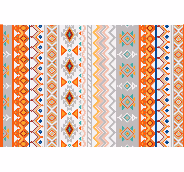 Rollo fenster orange im boho-stil muster - TenStickers