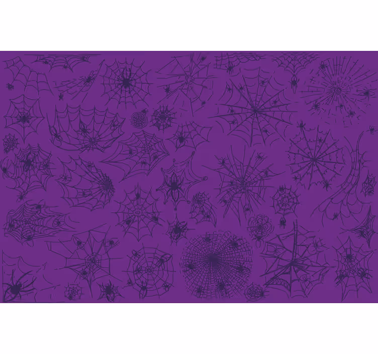 Rollo fenster lila tischset mit spinne und netz - TenStickers