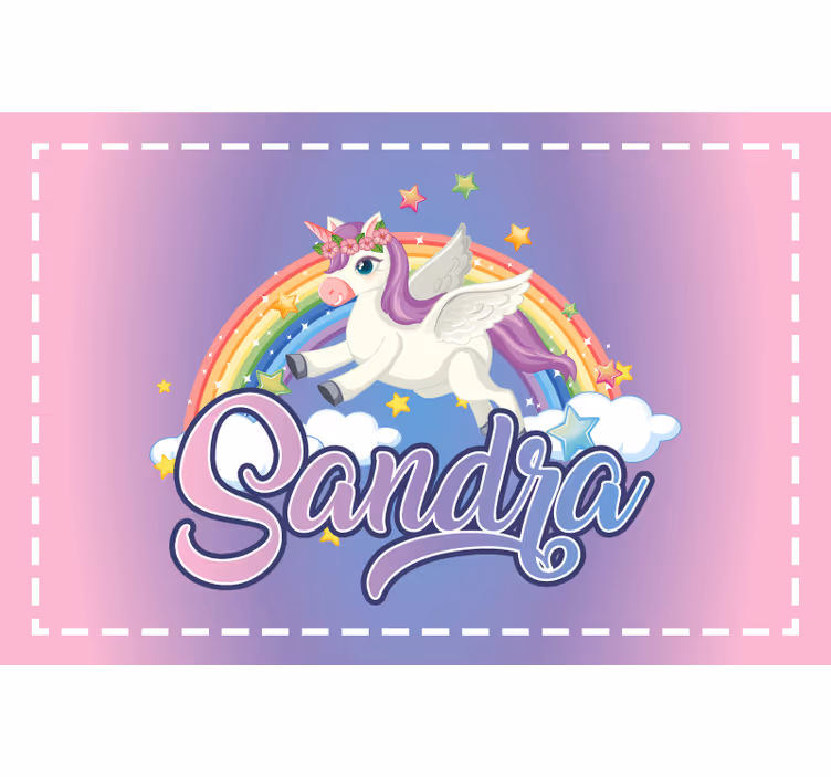 Rollo fenster lila schönes einhorn individuell für kinder - TenStickers
