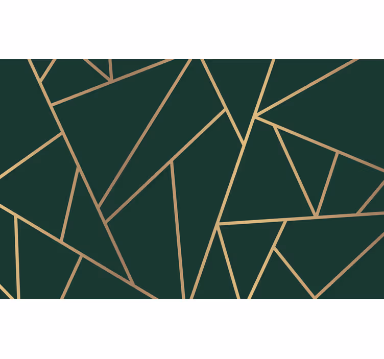 Rollos außen mit goldenen linien auf flaschengrün - TenStickers