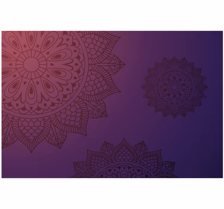 Rollo fenster schlafzimmer leuchtendes mandala blau und hell - TenStickers
