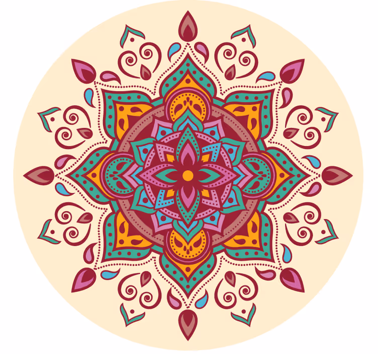 Rollo fenster schlafzimmer in pinkem mandala design - TenStickers