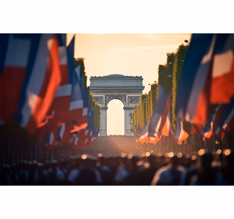 Rollo wohnzimmer nationalfeiertag in paris - TenStickers
