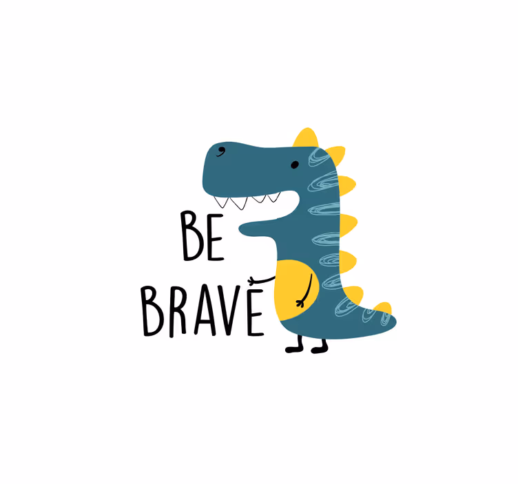 Rollo fenster kinderzimmer nordic dinosaurier sei mutig - TenStickers