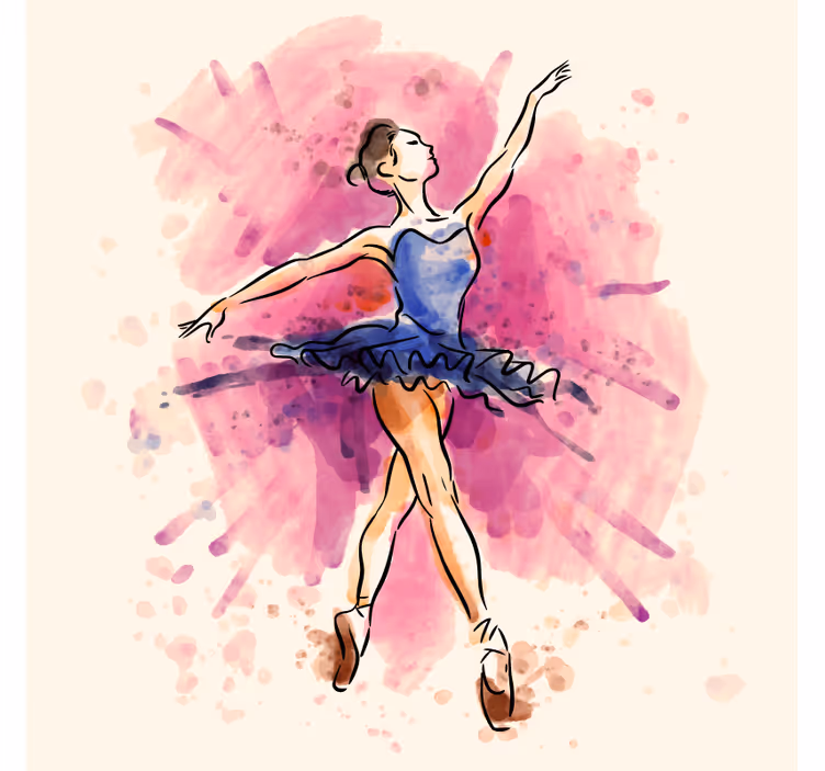 Rollo fenster kinderzimmer ballerina kleid lila - TenStickers