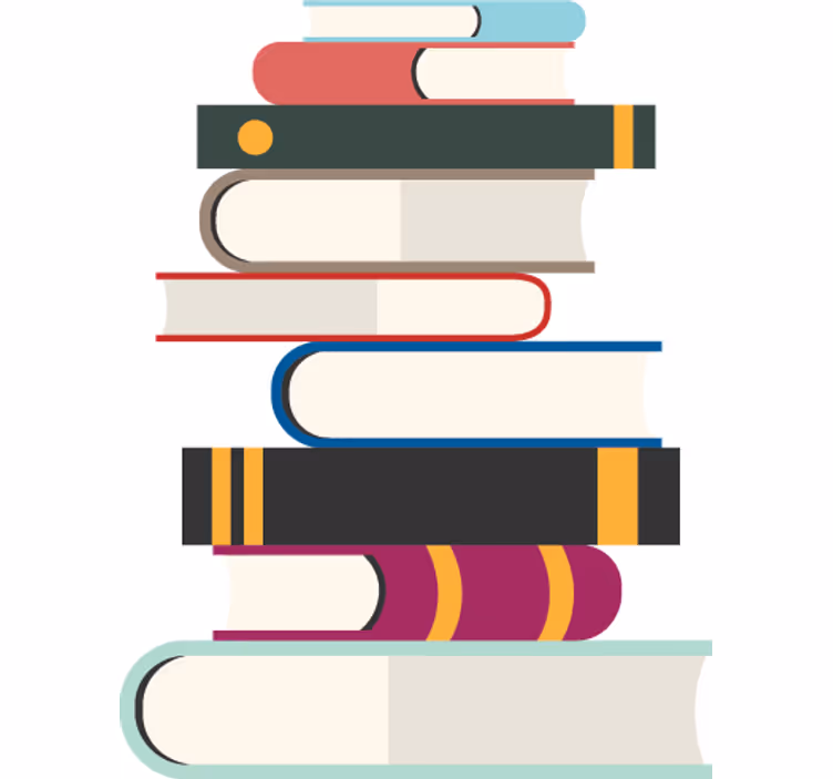 Rollo fenster jugendzimmer aufkleber stapel bücher - TenStickers