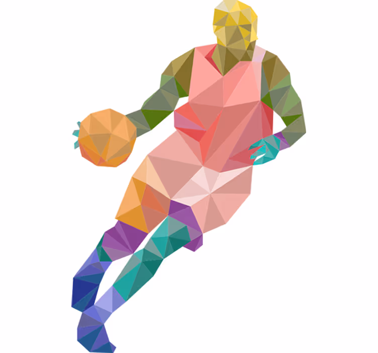Rollo fenster jugendzimmer origami basketball dekor - TenStickers