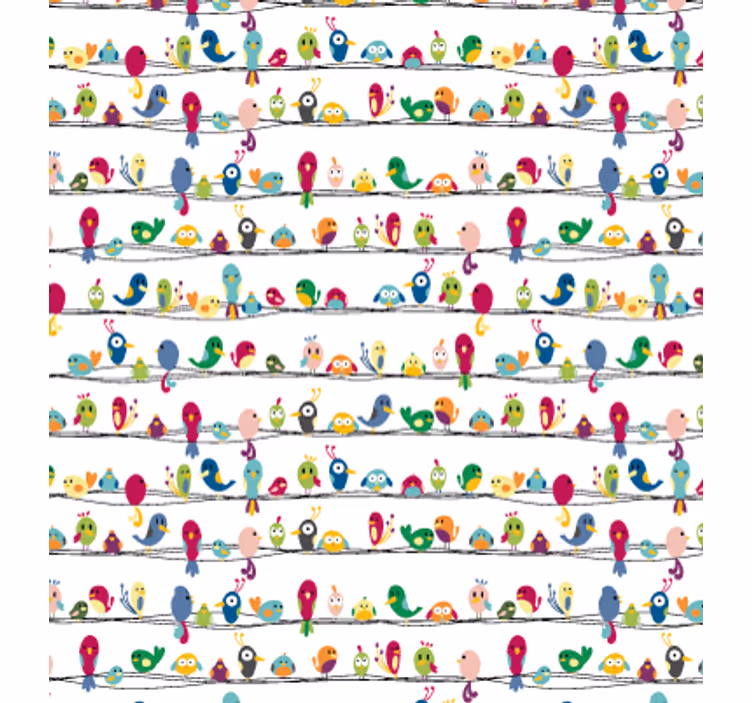 Rollo fenster jugendzimmer vögel muster vinyl - TenStickers