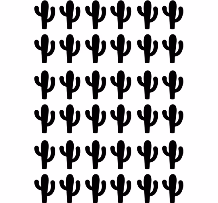 Rollo fenster jugendzimmer mit cactus aufklebern - TenStickers