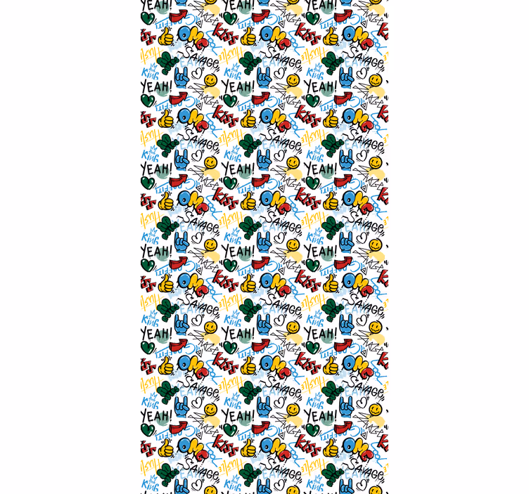 Rollo fenster jugendzimmer urban graffiti doodle - TenStickers