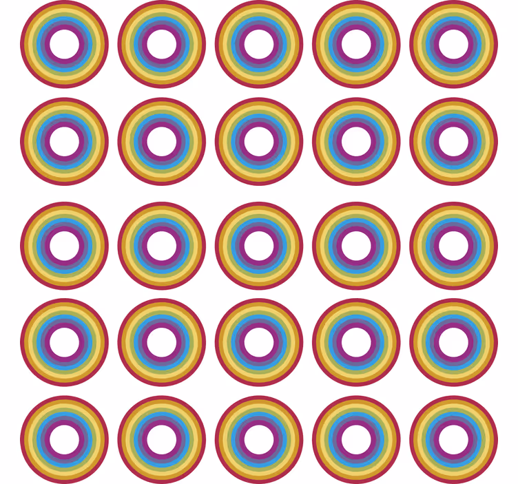 Rollo fenster jugendzimmer geometrisches regenbogenmuster - TenStickers