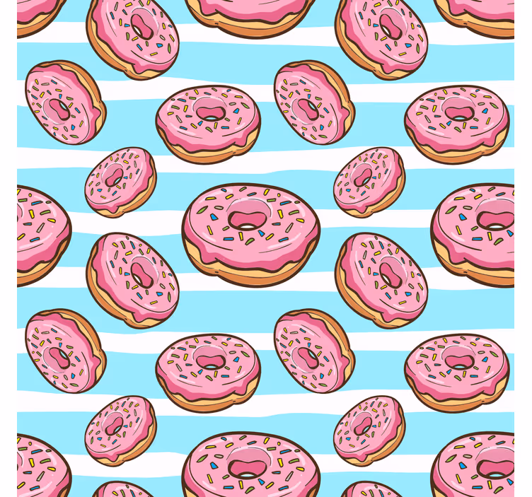 Rollo fenster jugendzimmer sorglos glücklich mit donut - TenStickers