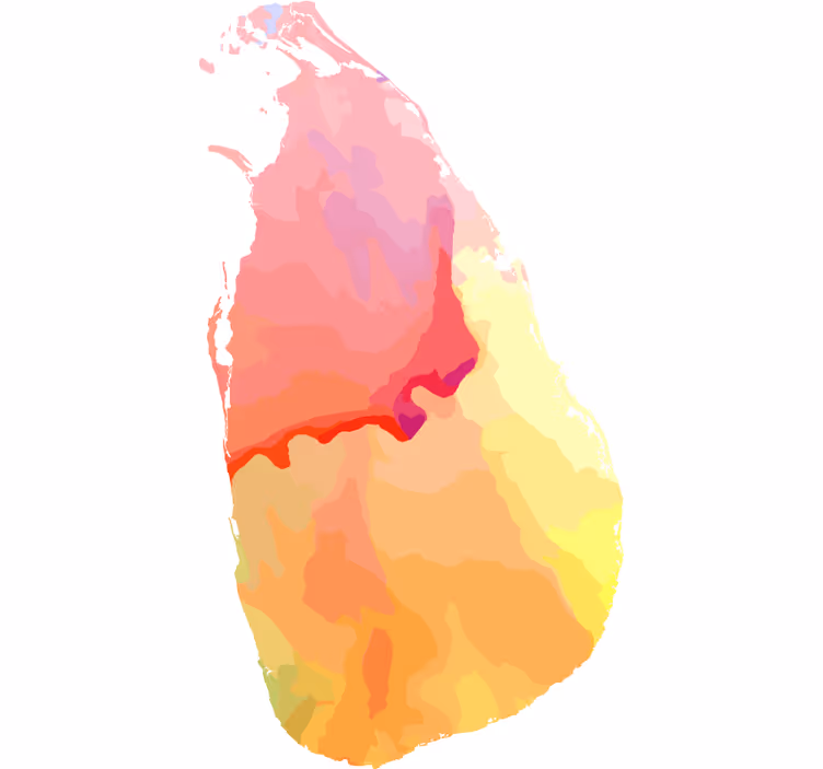 Rollo fenster jugendzimmer aquarellkarte sri lanka - TenStickers