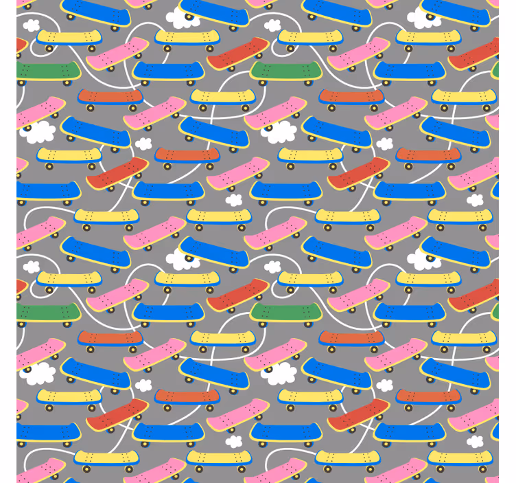 Rollo fenster jugendzimmer bunte skateboards - TenStickers