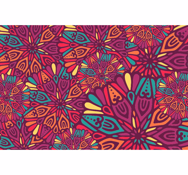 Rollo fenster jugendzimmer in pinken mandalas - TenStickers