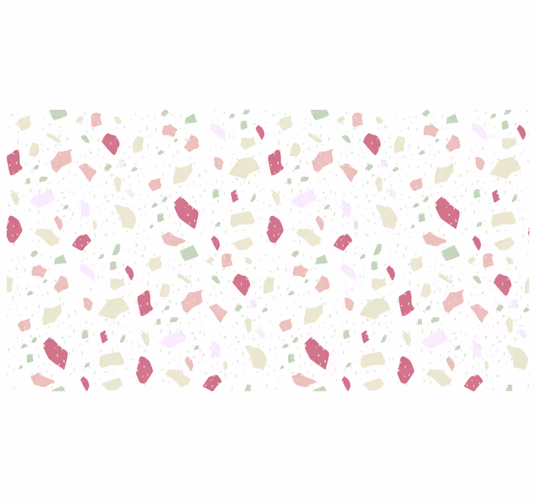 Rollo fenster weiß pastell unregelmäßiger terrazzo - TenStickers
