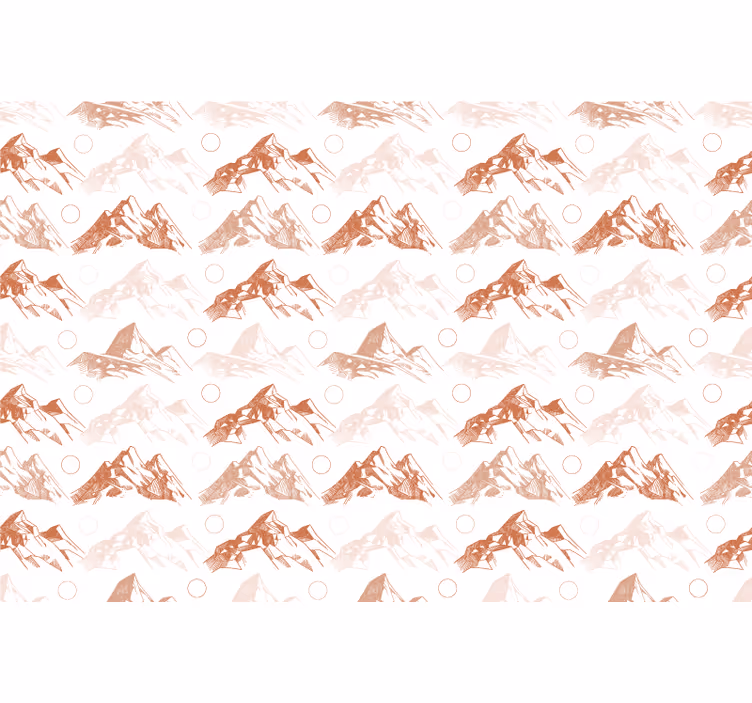 Rollo fenster weiß mit terracotta bergmuster - TenStickers