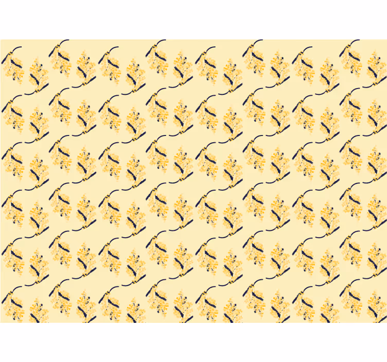 Rollo fenster blumen mimosa muster - TenStickers