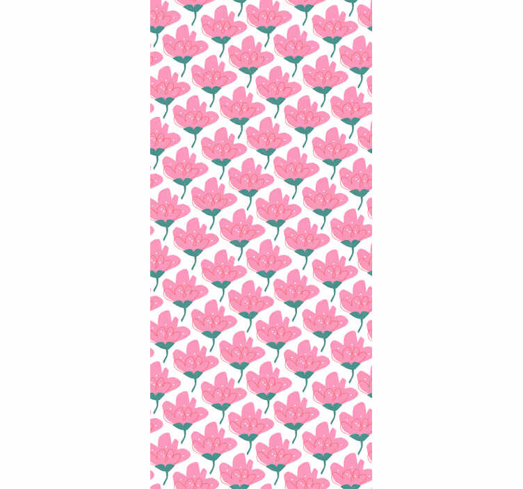 Rollo fenster blumen in pink - TenStickers