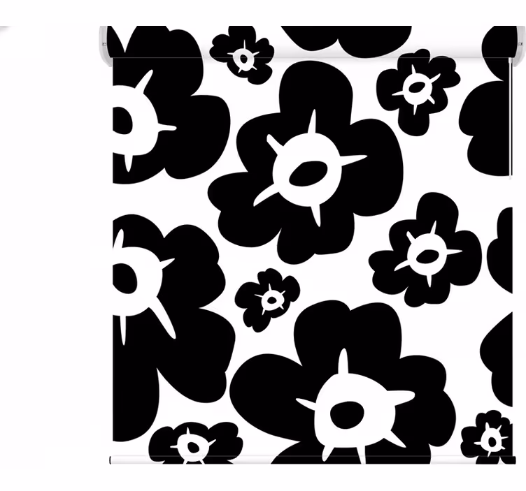 Rollo fenster blumen schwarze mohnblume - TenStickers