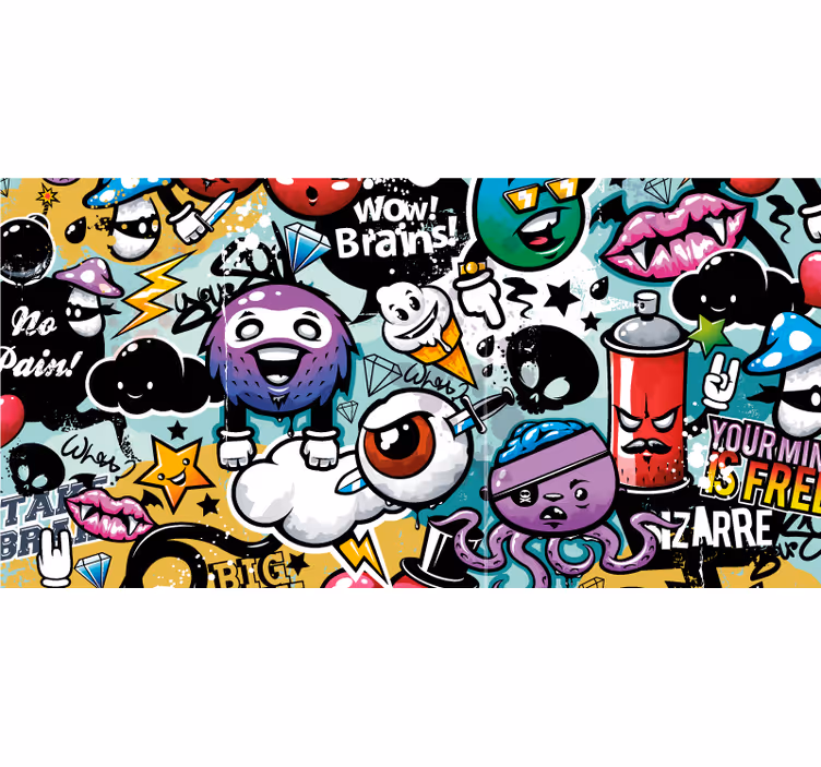 Rollo fenster gamer mit graffiti design - TenStickers